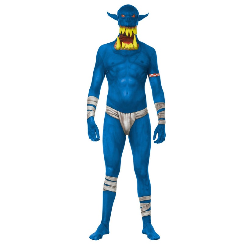 Morphsuits Men's Jaw Dropper Costume, Orc Blue, Medium - Image 1
